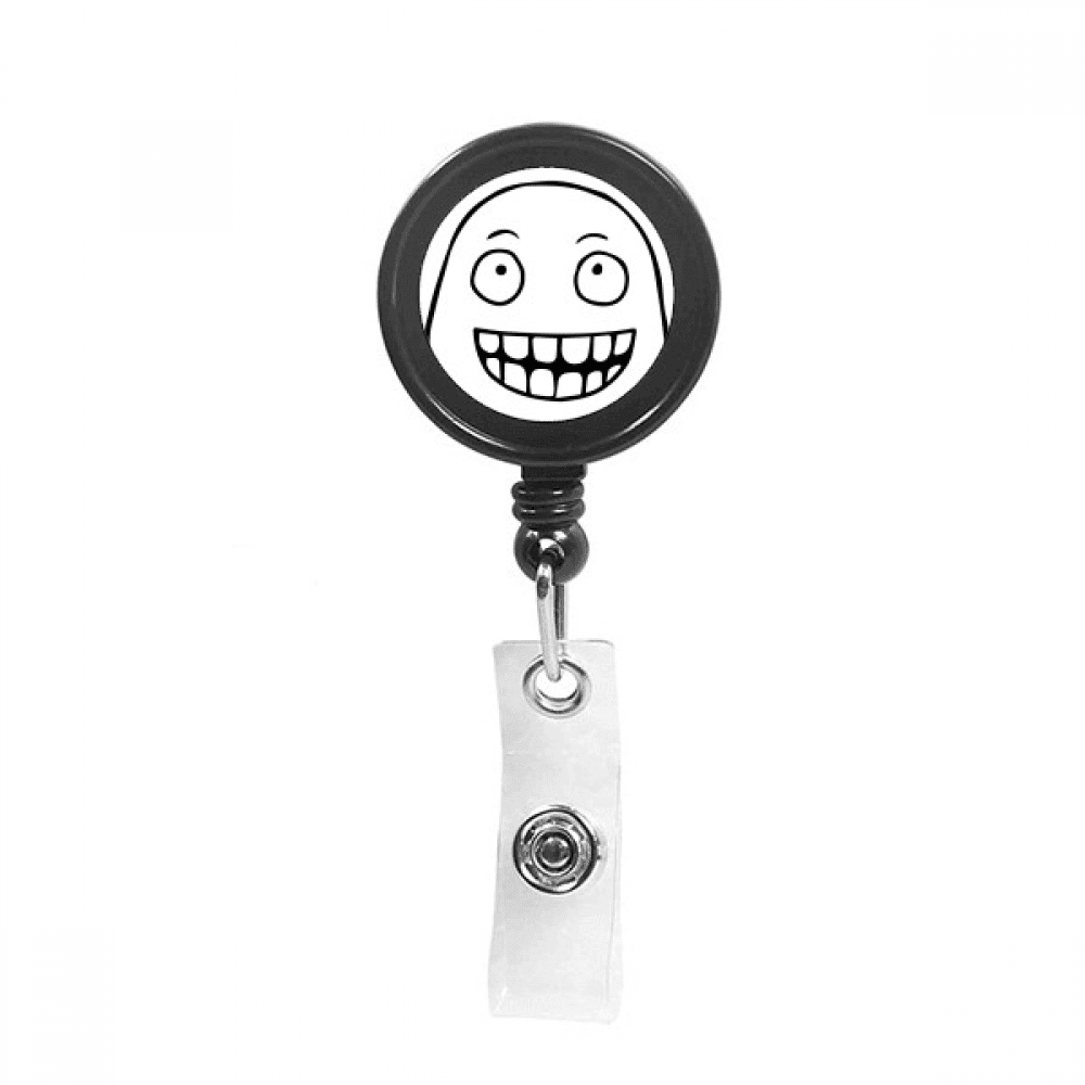 silly sle black fpattern Retractable Keychain Badge Holder ID Badge