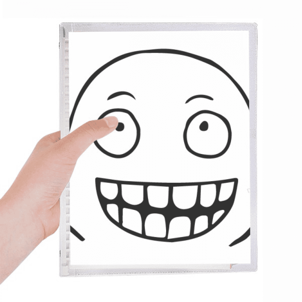 silly sle black happy pattern notebook loose diary refillable journal statiry