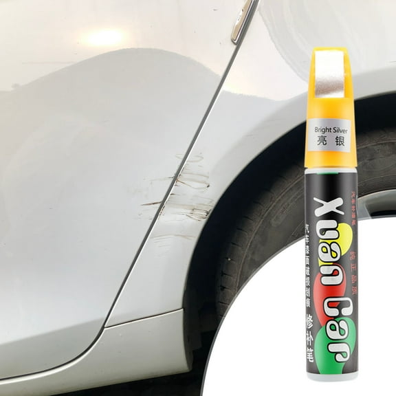 silver Touch Up Paint for Cars, Automotive Black Car Scratch Remover Pen, Two-In-One Car Touch Up Paint Pen, Quick & Easy Solution to Repair Minor Automotive Paint Scratch Repair 0.4 fl oz