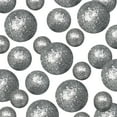 thumbnail image 1 of silver iridescent foam balls - large set of glittered vase filler decorative balls table scatter decorations silver party decor - sizes of mini glittery silvery snow balls, 1 of 4