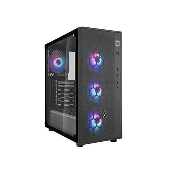 silverstone fara r1 pro, tempered glass, mid tower atx chassis with argb, sst-far1b-pro