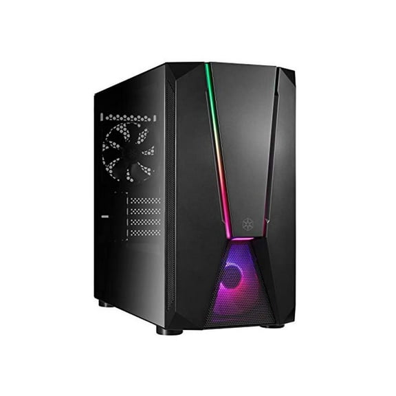 silverstone technology stylish and distinct tempered glass micro-atx gaming chassis fara v1m pro