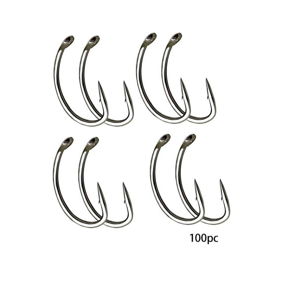 simhoa 100x Barb Curved Fly ing Hooks for Tying , Sports Outdoor ing Tools, Heavy Duty Strong Fly Tying Hooks Fly Hooks 0.31cmx0.11cm