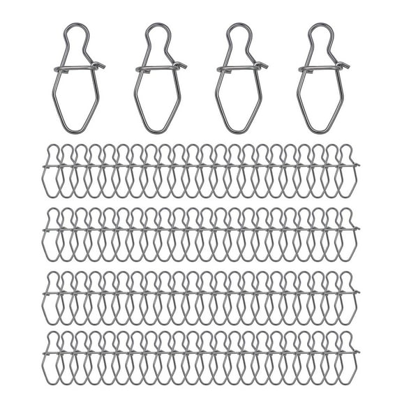 simhoa 100x Fishing Snaps Lock Snap Swivel Crankbait Snaps Lure Snaps Strong Quick Change Fishing Clips Fishing Gear Accessories 8mm