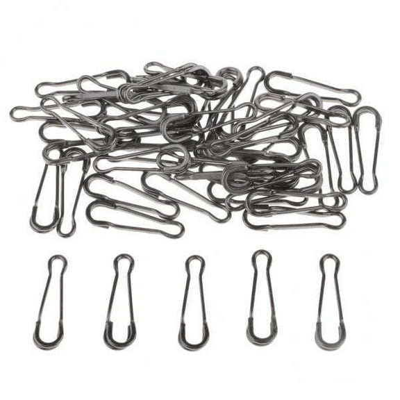 simhoa 10x50pcs Fishing Quick Change Hawaiian Snaps Swivels Baits Lures 29mm