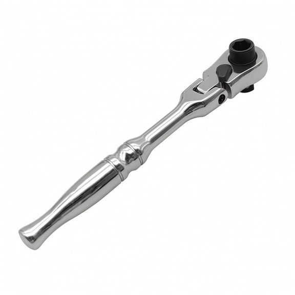 simhoa 2 Pack Mini Ratchet Spanner 1/4 Inch Socket Bit Quick Reversible Polished Metal Wrench Portable Tool for Home Maintenance Car Repair