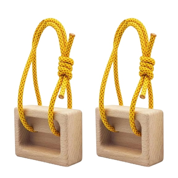 simhoa 2 Pieces Climbing Hangboard Fingerboard Workout Board Wooden Pull Up Grip Finger Strength Trainer Portable Design Suitable for Fitness Enthusiasts Indoor Outdoor Training 2pcs