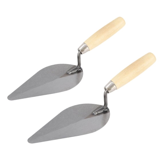 simhoa 2 Pieces Concrete Trowel Masonry Hand Tool Equipped with Solid Carbon Steel Blade and Non Slip Handle for Tile Setting Cement Application Bricklaying Suitable for Garden Workshop 2505T150