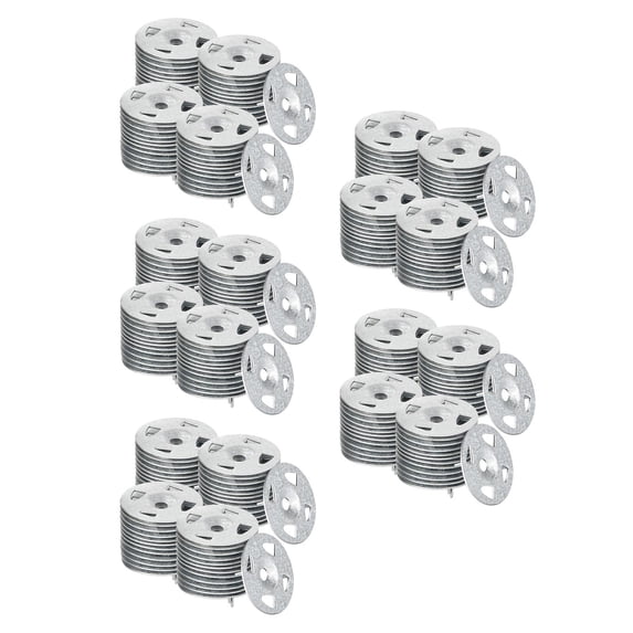 simhoa 200 Pieces Foam Board Fasteners Flat Washers for Screws and Nail Load Spreading Washer for Fixing and Supporting Accessories Four Thorn