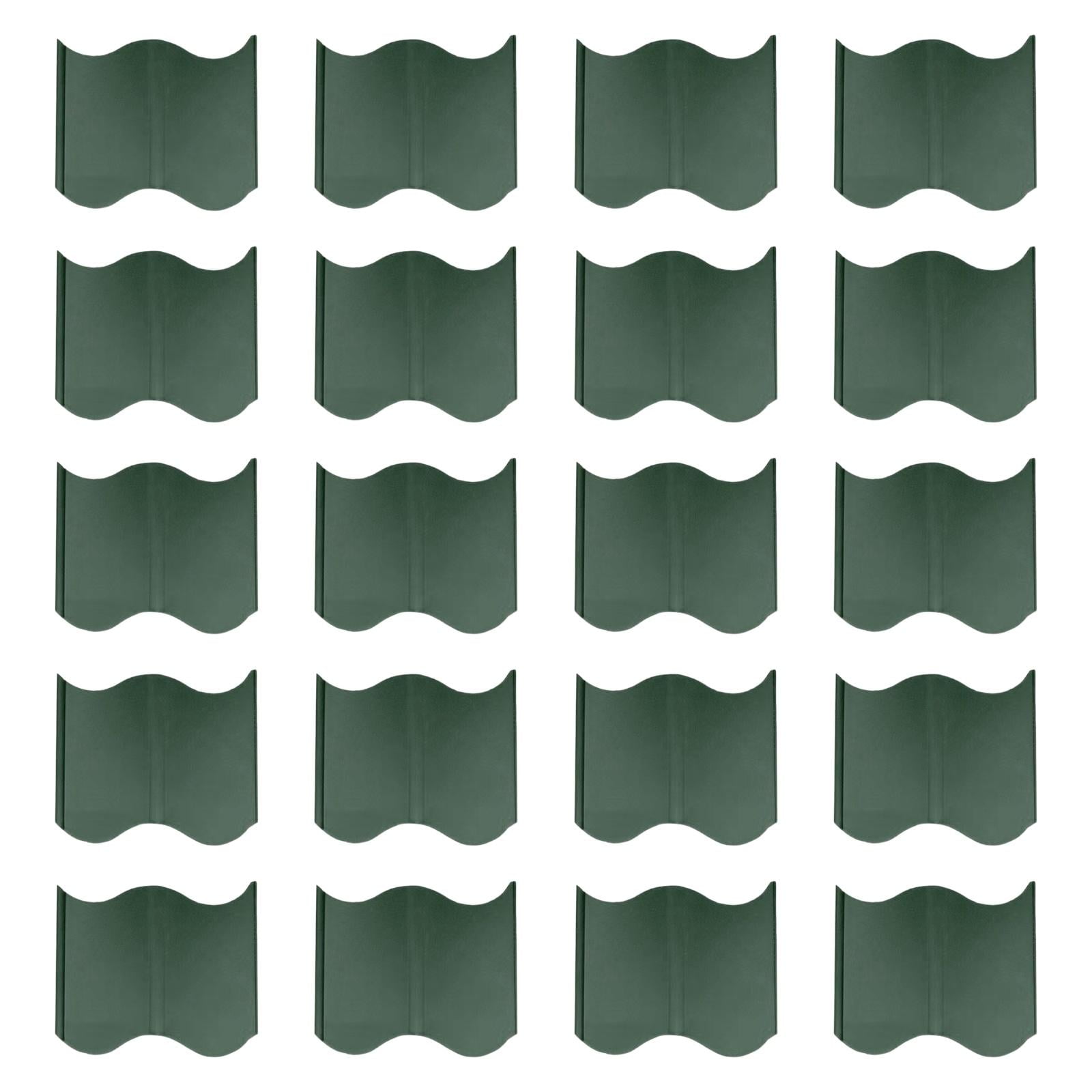 simhoa 20Pcs Garden Edging Border Garden Bed Edging DIY Landscaping Border Garden Fence Border for Flower Bed Garden Outdoor Walkway Green