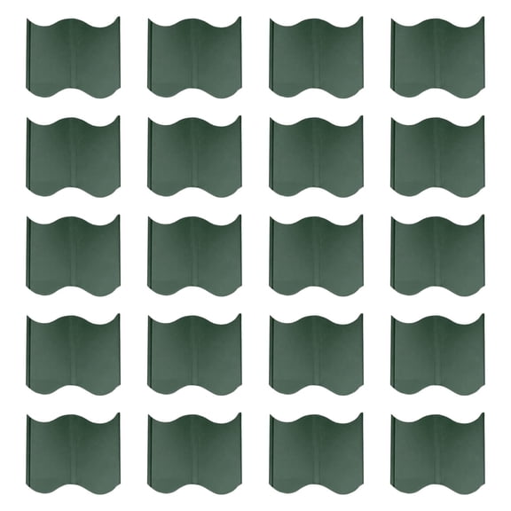 simhoa 20Pcs Garden Edging Border Garden Bed Edging DIY Landscaping Border Garden Fence Border for Flower Bed Garden Outdoor Walkway Green
