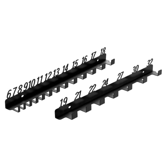 simhoa 2Pcs Wall Mounted Wrench Organizer Tool Organizer Space Saving Heavy Duty Wall Wrench Hanger for Repair Shop Mechanics Garage