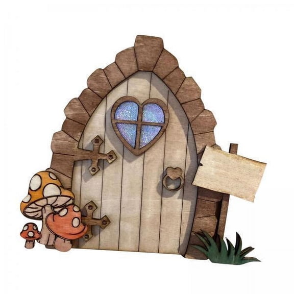 simhoa 2xMiniature DIY Fairy Door Statue Sculpture Figurines for Easter Lawn Yard E 2 Pcs