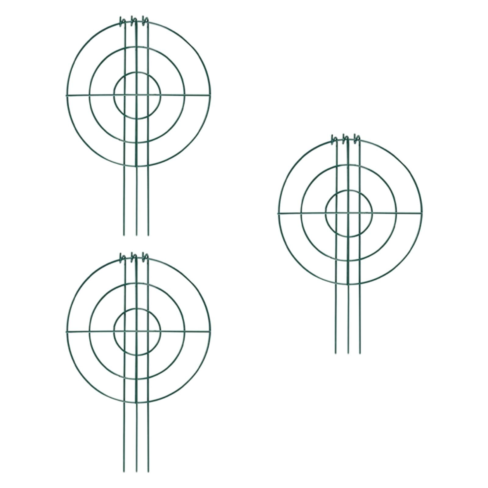 simhoa 3 Pieces Peony Cages and Supports Climbing Trellis Portable Metal Sturdy Garden Plant Support Stakes for Flower Outdoor Plant Circle