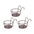 thumbnail image 1 of simhoa 3x Hanging Planter Basket Above The Rail Flower Pot Holder Around Hanging Railing Planters for Window Courtyard Outdoors in The Interior Outdoors Bronze, 1 of 8