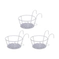 thumbnail image 1 of simhoa 3x Hanging Planter Basket Above The Rail Flower Pot Holder Around Hanging Railing Planters for Window Courtyard Outdoors in The Interior Outdoors White, 1 of 8