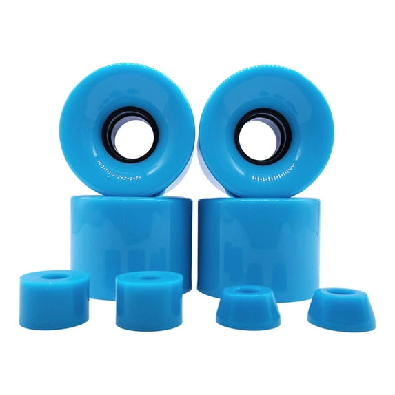 simhoa 4 Pieces Skateboard Wheels Cruising Wheels 60mmx45mm 78A Wear Resistant PU Longboard Wheels Roller for All Terrain Downhill Blue
