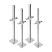 simhoa 4x Leveling Feet for Scaffolding with Large Wing Nut, 12" Adjustable, Metal Feet for Scaffolding Accessories And Renovation