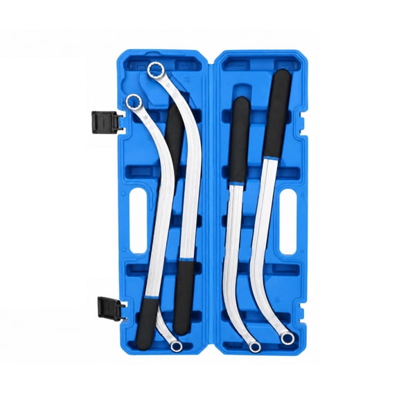simhoa 5 Piece Serpentine Belt Tensioner Wrench Kit with Interchangeable Heads for Professional Auto Service