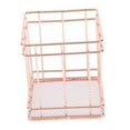 thumbnail image 1 of simhoa 6X Rose Gold Metal Wire Mesh Pen Pencil Brush Holder Desk Organizer, 1 of 10