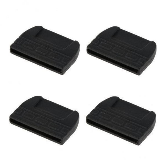 simhoa 6x4 Pieces Backpack Webbing Belt Flat Tail Buckles End Clips Tips Black 20mm
