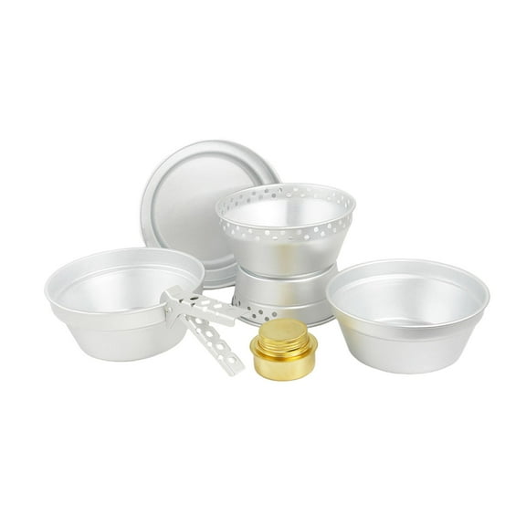 simhoa 7 Pieces Outdoor Cookware Set Frying Pan Compact Tableware Cooking Pot Cooking Gear for Backpacking Hiking BBQ Outdoor Travel