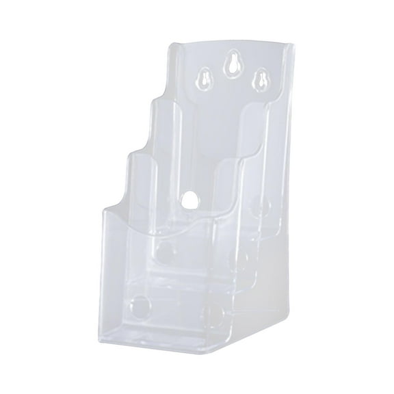simhoa Acrylic Brochure Holder Display Stand Desk or Wall Mount Table Stand Pamphlet Holder for Pamphlets Menu Booklets Office Hotel A6 3 Tier