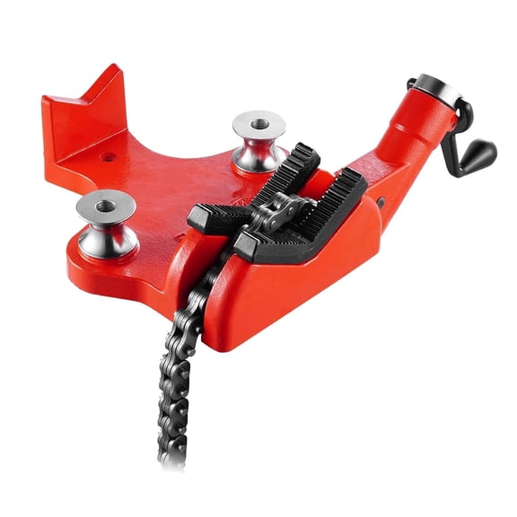 simhoa Bench Chain Vise Heavy Duty Cast Iron Body and Leg Chain Red Work Bench Vise 1/4 inch to 6 inch for Metalworking DIY Projects 5 inch