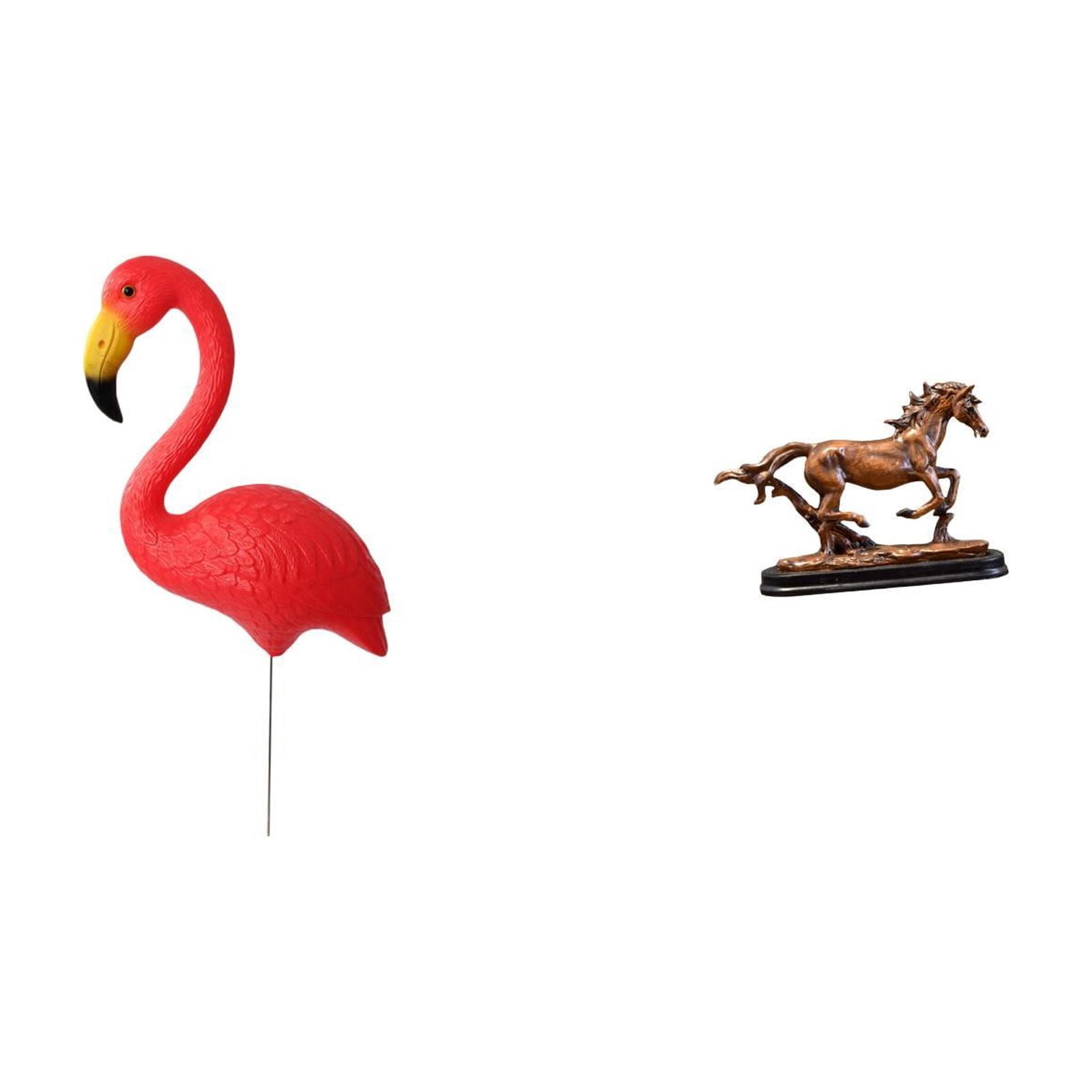 simhoa Bird Statue Figurine Yard Art Ornament Flamingo Garden Stake Sculpture for Spring Holiday Fairy Garden Accessories Horse Artwork Collectible Ornament Statue for Desk Decoration Living