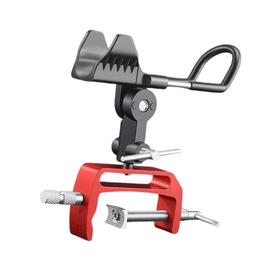 simhoa Boat Fishing Rod Holder Rod Rest Detachable Large Clamp Non Slip Fishing Pole Holder Rack for Railings Yacht Kayak Raft Canoe red