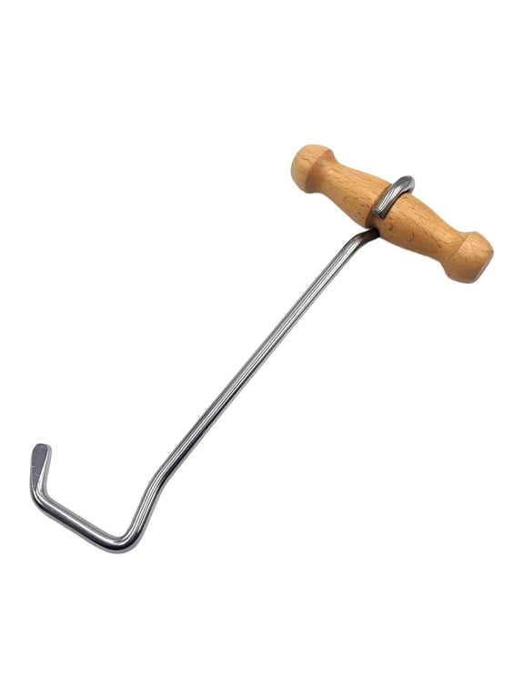 Boot Puller with Wooden Handle, Pulling Tool, Comfortable Boot Puller, Shoe Hook for Women's And Men's Work Boots And Cowboy Boots