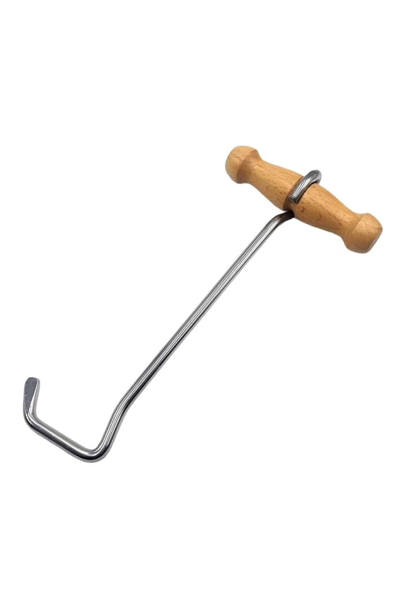 Boot Puller with Wooden Handle, Pulling Tool, Comfortable Boot Puller, Shoe Hook for Women's And Men's Work Boots And Cowboy Boots