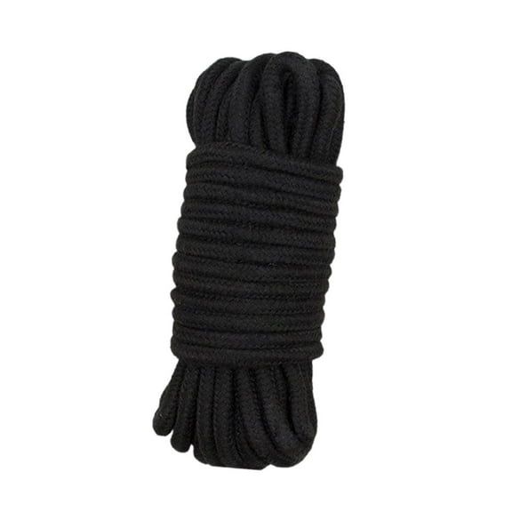 simhoa Camping Clothesline Laundry Drying Line Paracord Multipurpose Braided Cotton Rope Washing Line Indoor for Boating RV Bathroom 5m Black