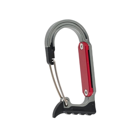 simhoa Carabiner Clip Aluminum Carabiner Clip Rock Climbing Harness Clip Mountaineering Gear High Altitude Work Carabiner Detachable Aluminum Alloy Strong Gray Red