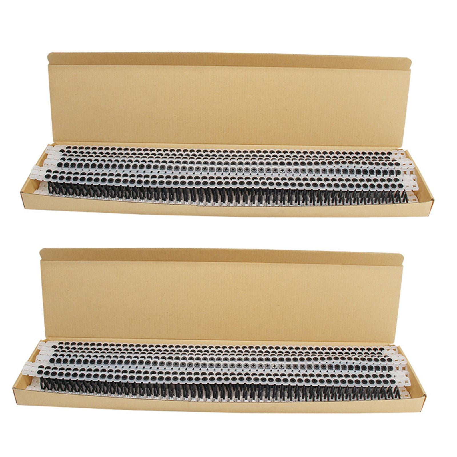 simhoa Collated Drywall Screws, Auto feed 25mmx3.5mm Sturdy, Convenient for Construction Woodworking, Professional Drill Screw Chain 40 Strips 2000Pcs