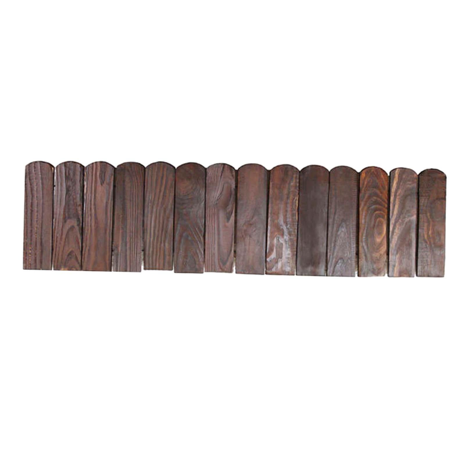 simhoa Decorative Garden Fence Garden Edging Border Detachable Landscape Border Landscape Decor Gardens Fencing Wooden for Flower Bed Flat