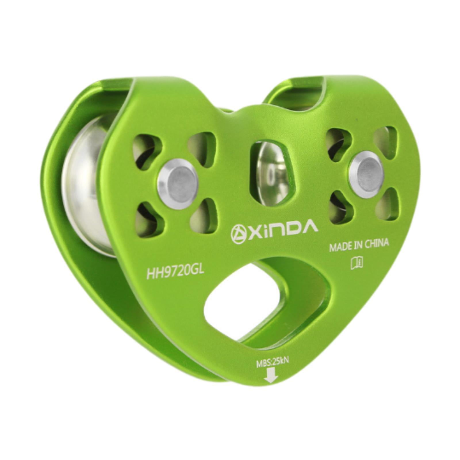 30KN Climbing Dual Pulley Aluminum Zip Line Pulley Large Load Bearing