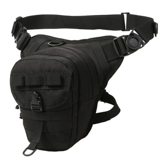 simhoa Drop Leg Bag Adjustable Outdoor Cycling Casual Travel Shoulder Bag Hip Pouch black
