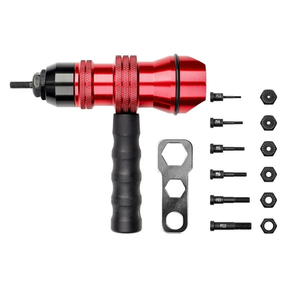 simhoa Electric Rivet Nut Machine Adapter Rivet Nut Tool Compact M3 M4 M5 M6 M8 M10 Riveting Insert Nut Tool for Furniture Workshop No Rivet Nuts