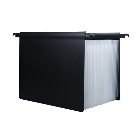 simhoa Expanding Hanging File Folder Accordion File Organizer 25 Pocket Large Capacity with Labels Expandable for Receipts Documents Clear