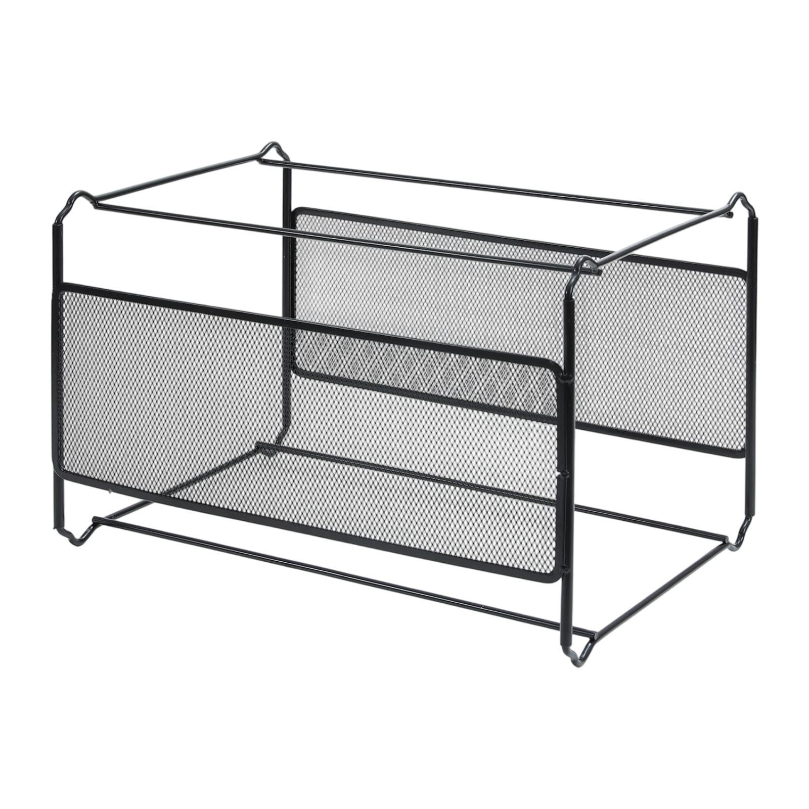 simhoa File Folder Box,Folder Storage Rack,Desktop Organizer,Mesh ...