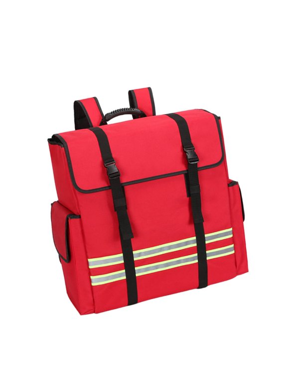 Fire Hose Backpack Emergency Water Hose Backpack Comfortable Practical Outdoor Firefighting Equipment Bag for Travel Survival Red