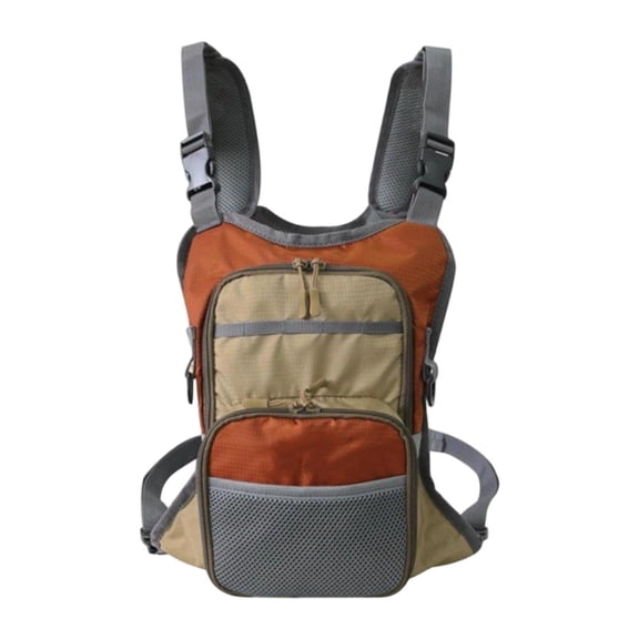 simhoa Fishing Chest Pack Angling Gear Storage Pack Outdoor Easily Access for Men Women Waterproof Sturdy Running Pouch Oxford Cloth