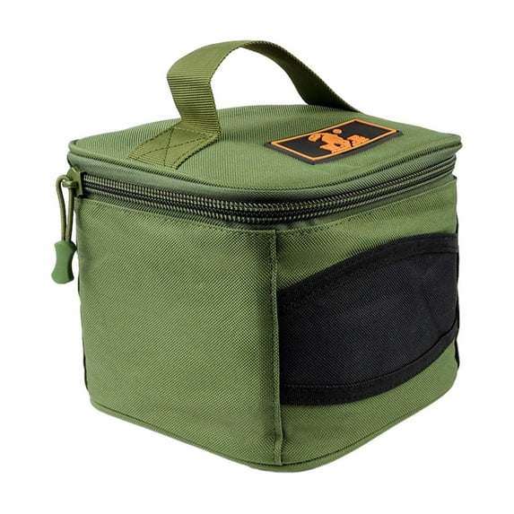simhoa Fishing Reel Storage Bag Fishing Reel Bag Outdoor Portable Zipper Fishing Accessories Protective Carrying Case for Drum Reels Green