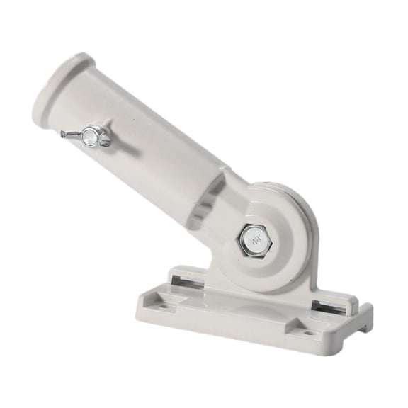 simhoa Flag Pole Holder Mounting Bracket Flag Mount Easy to Install White Flagpole Base Stand Adjustable for Porch Boat Outside Yard