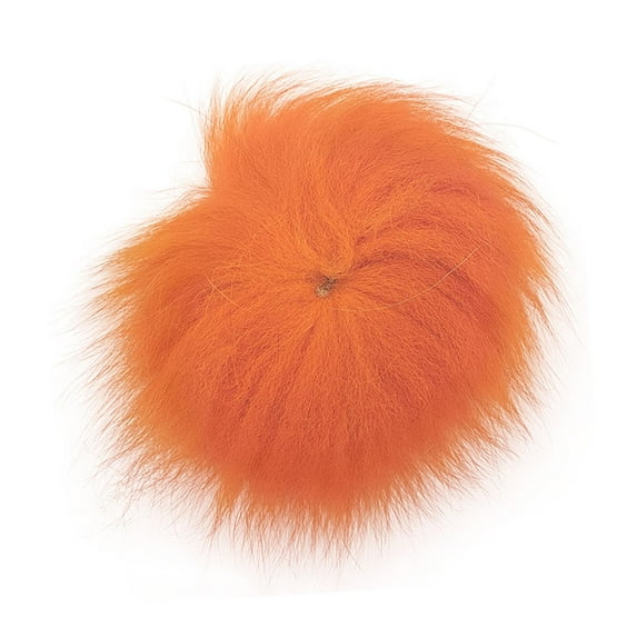 simhoa Fly Tying Comfortable Durable Fiber Hairy Faux Streamer Hair Fly Tying Material for Freshwater Saltwater Fishing Jigs Orange