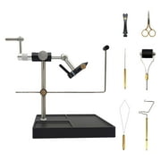 simhoa Fly Tying Set, Fishing Fly Tieing Tools, Rotary Fly Tying Vise and Pedestal, Fly Making Device for Men Women Fishing Gift