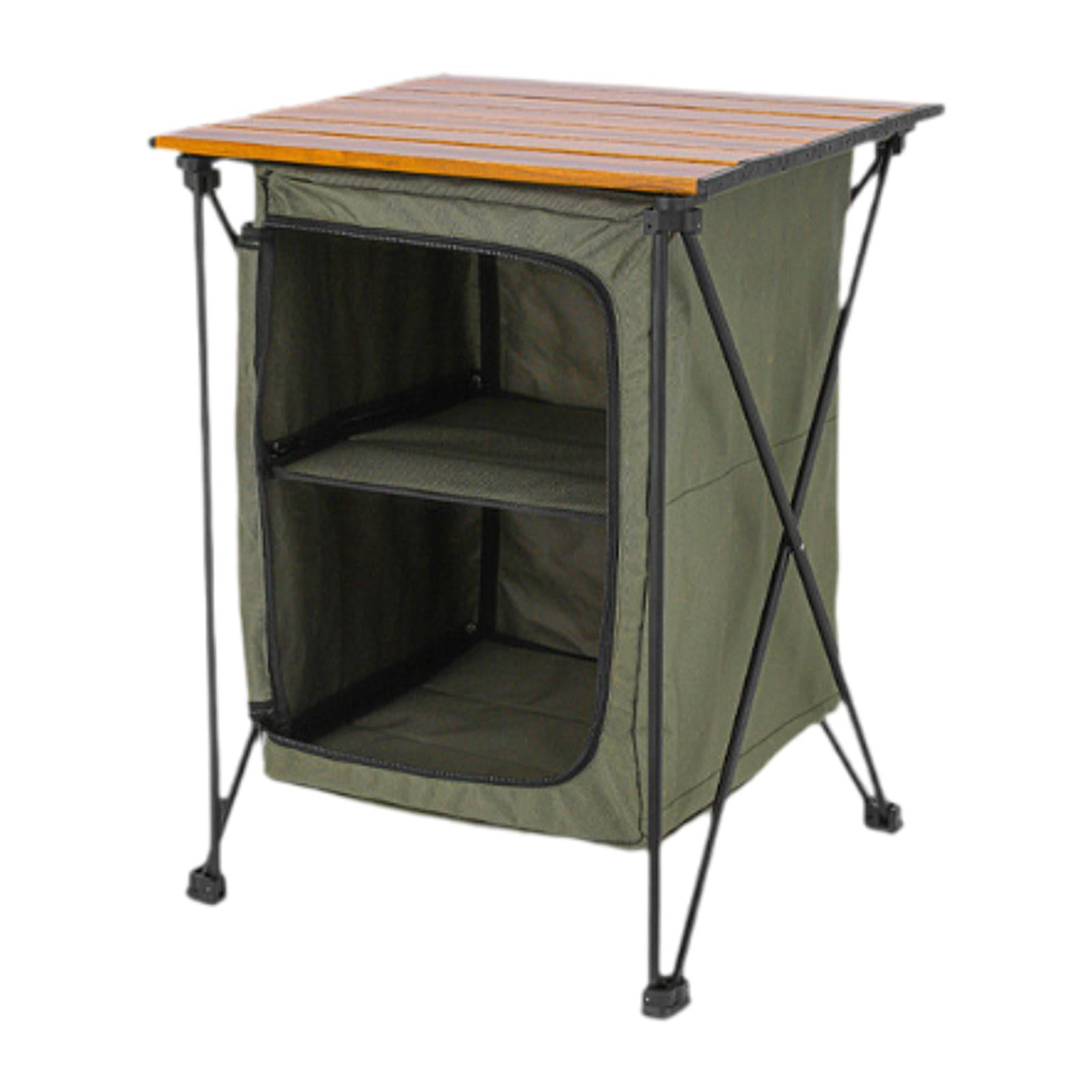 simhoa Folding Camping Storage Cabinet Cooking Table up Lightweight 2 ...