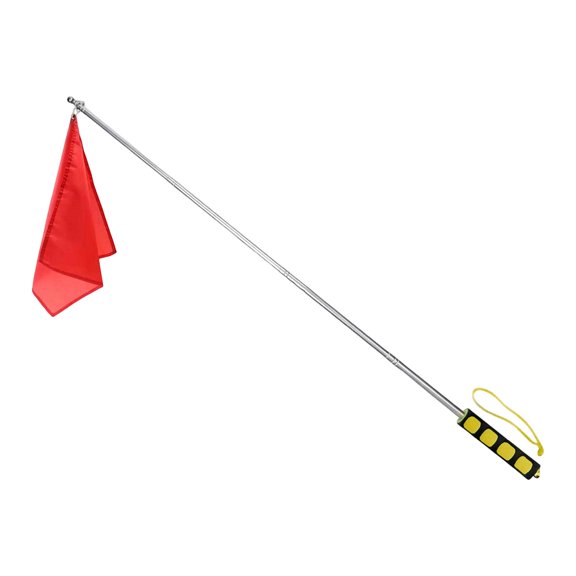 simhoa Horse Training Flag Retractable Flagpole Portable Horse Riding Equipment Tear Resistant Fabric Lightweight Metal Telescopic Suitable for Groundwork Competition Guidance Yellow Handle