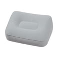 thumbnail image 1 of simhoa Inflatable Foot Pillow Foot Stool Soft Flocked Ergonomic Footrest under Desk Footrest for Train Sofa Home under Desk Sleeping Gray, 1 of 10